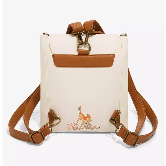 Loungefly Disney Bambi Mini Backpack Thumper Cherry Blossoms Flap Bag New - Picture 4 of 5